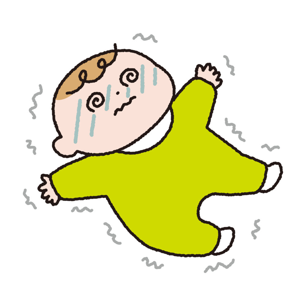 震えているのは寒気から？けいれん？